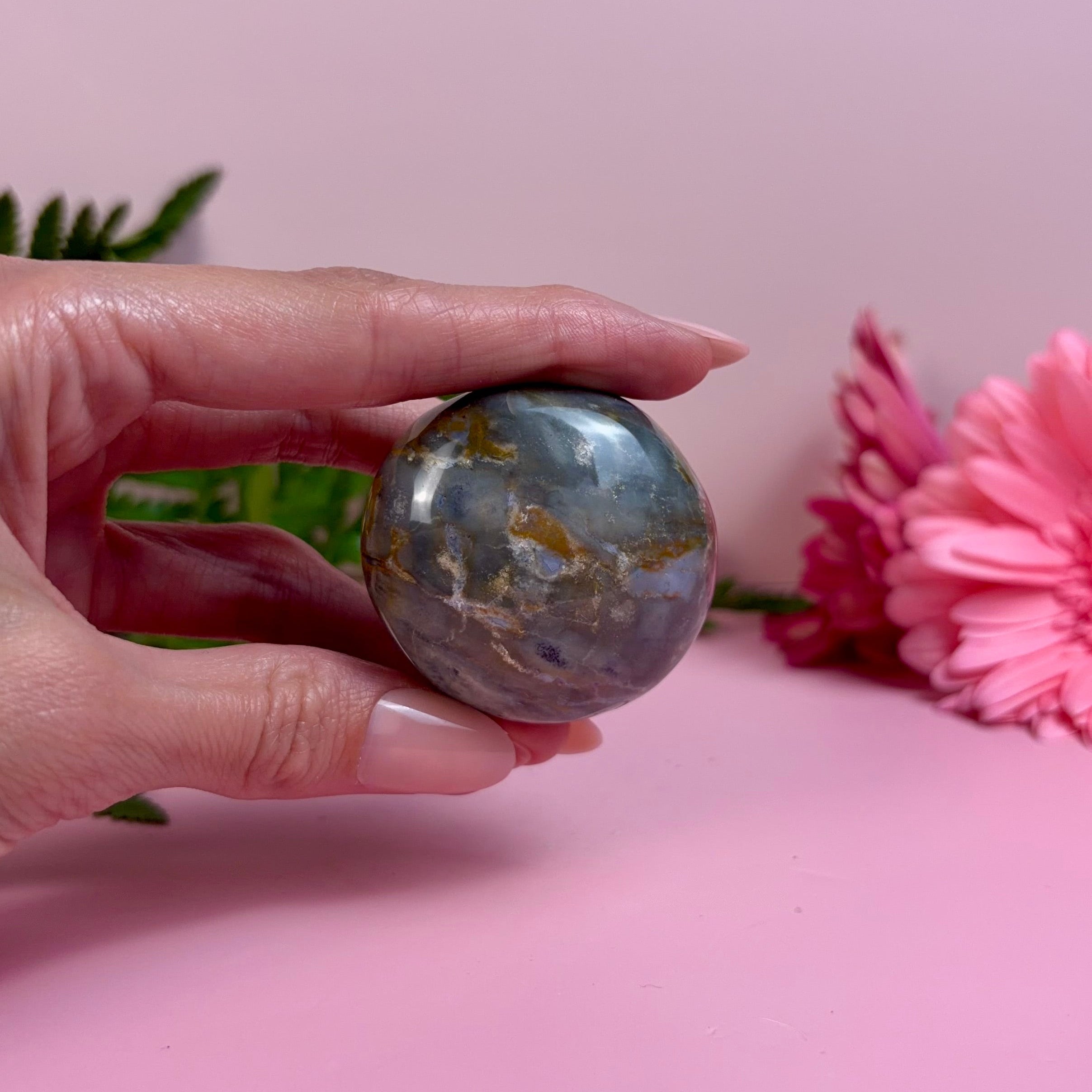 Sea Jasper Palm Stone | G