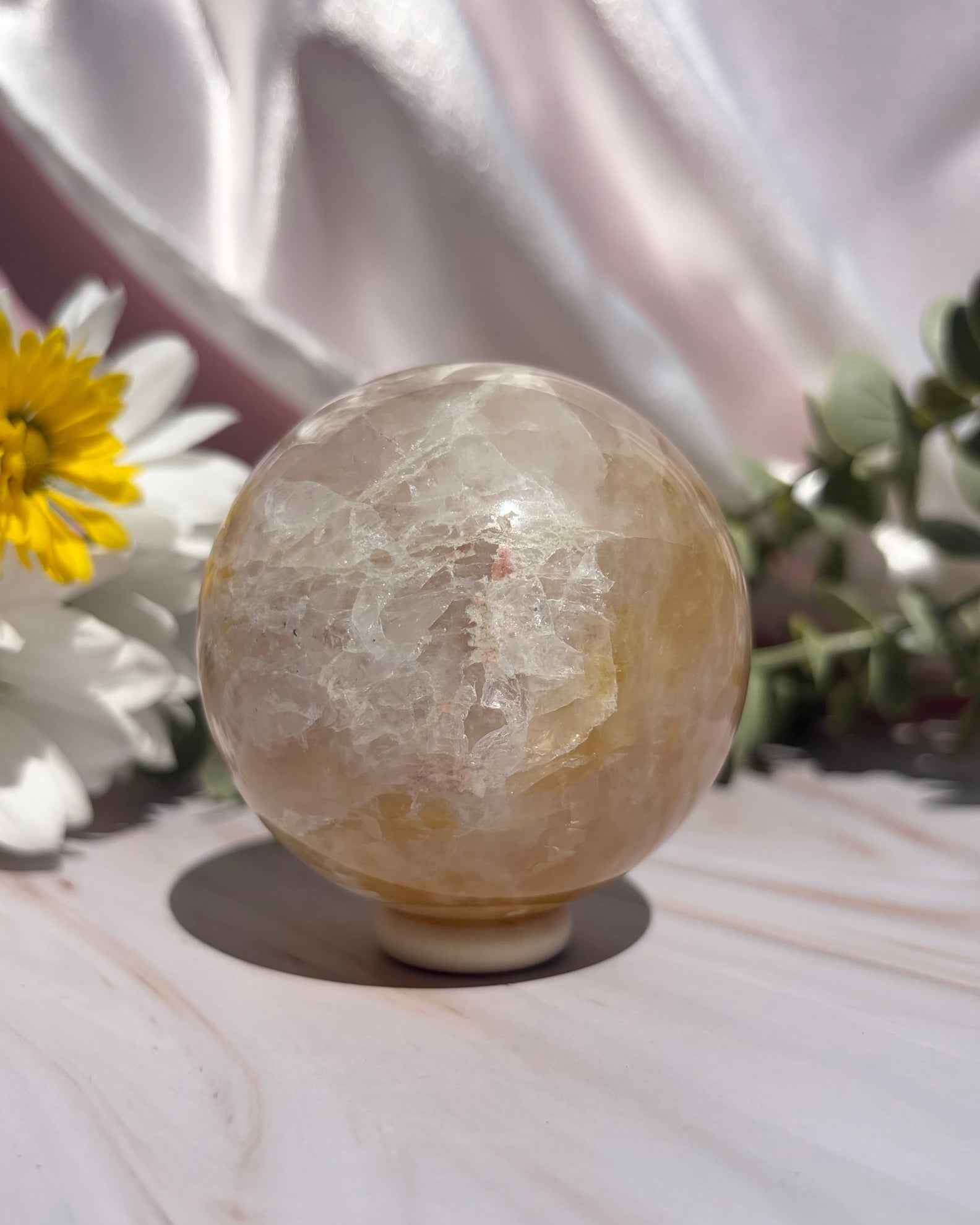 Golden Healer Rose Quartz Spheres