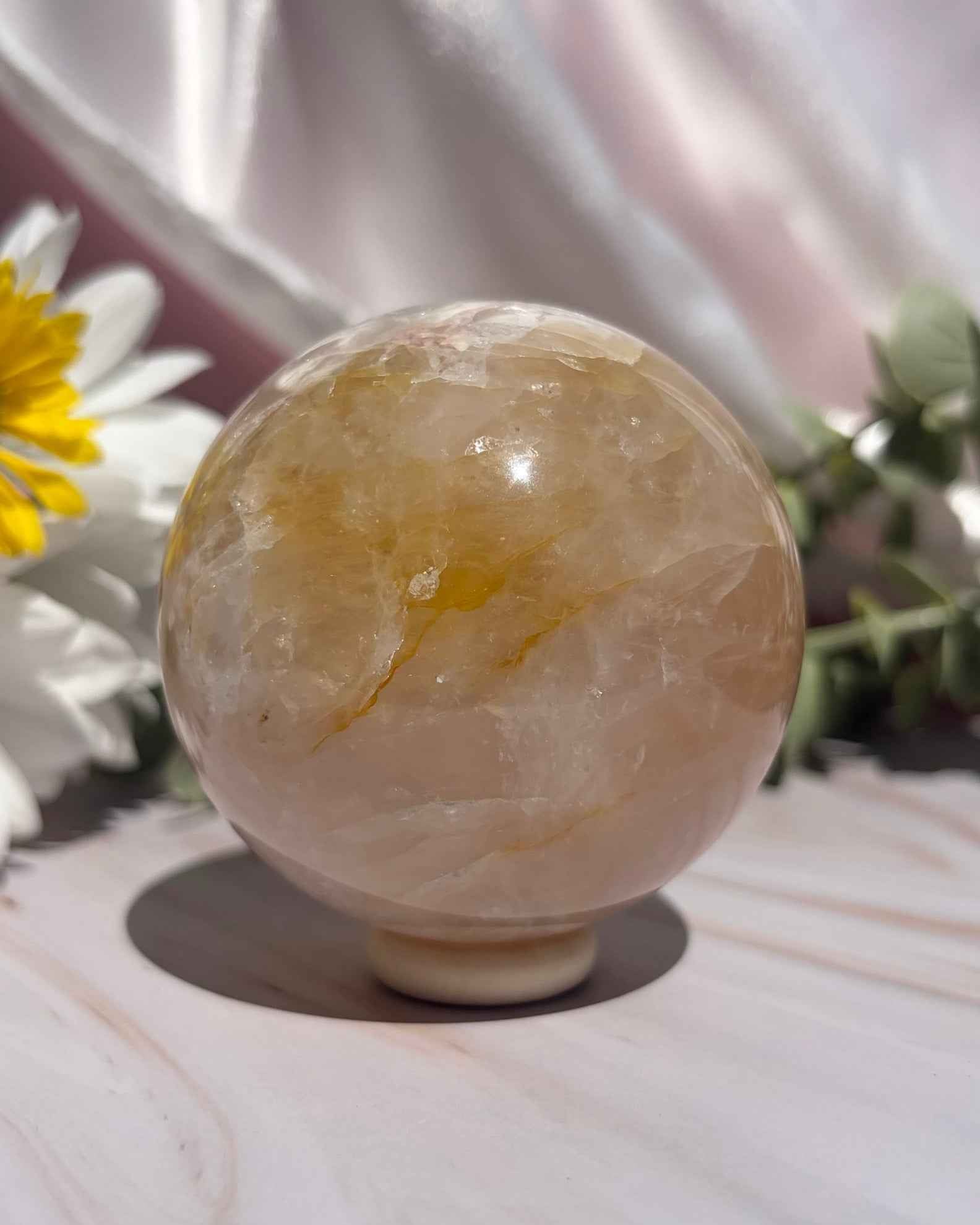 Golden Healer Rose Quartz Spheres
