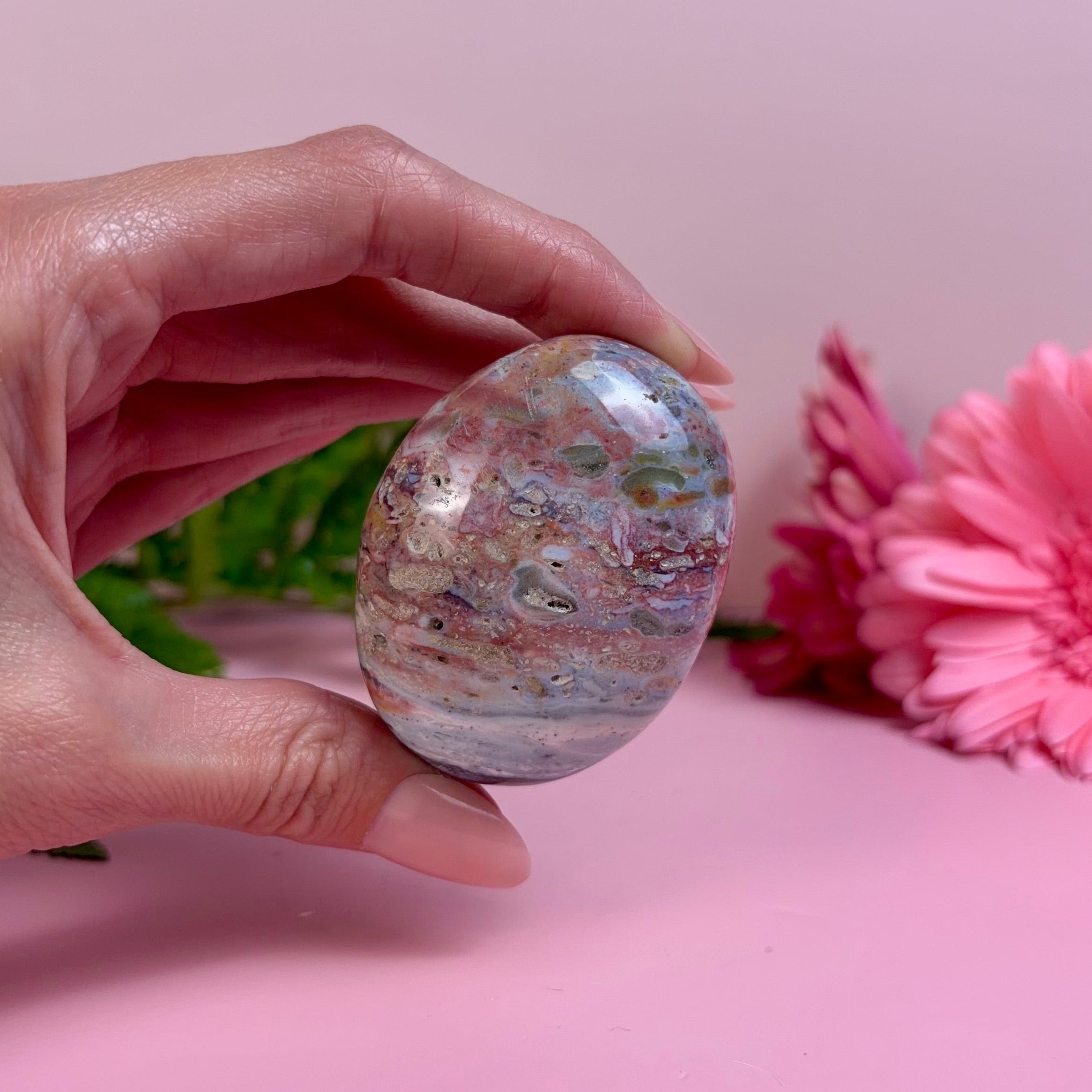 Sea Jasper Palm Stone | K