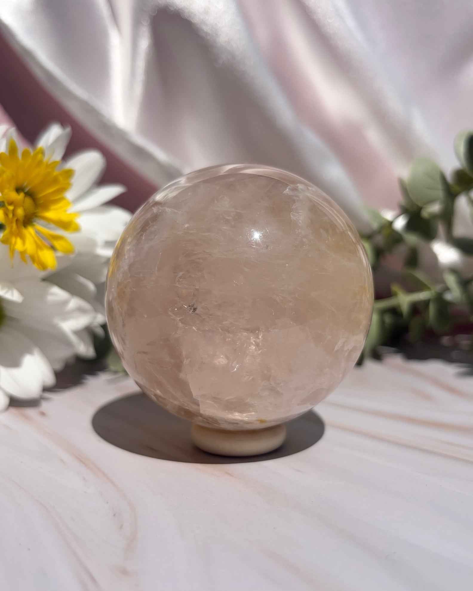 Golden Healer Rose Quartz Spheres