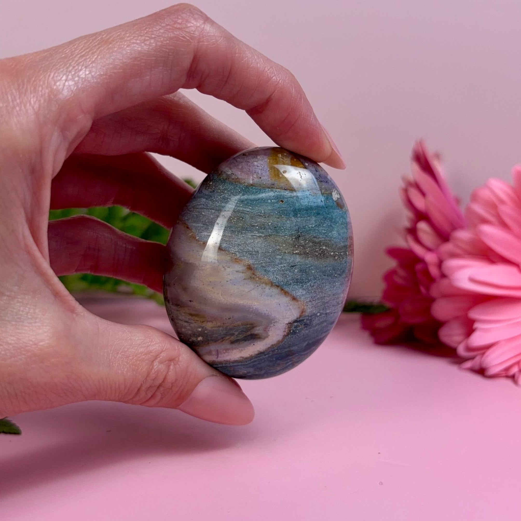 Sea Jasper Palm Stone | N