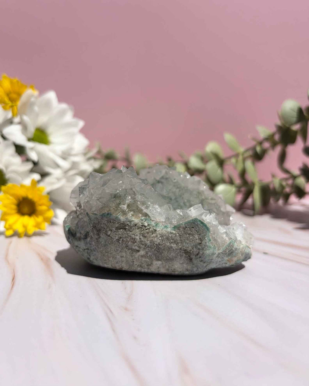 Sparkling Diamond Apophyllite Clusters