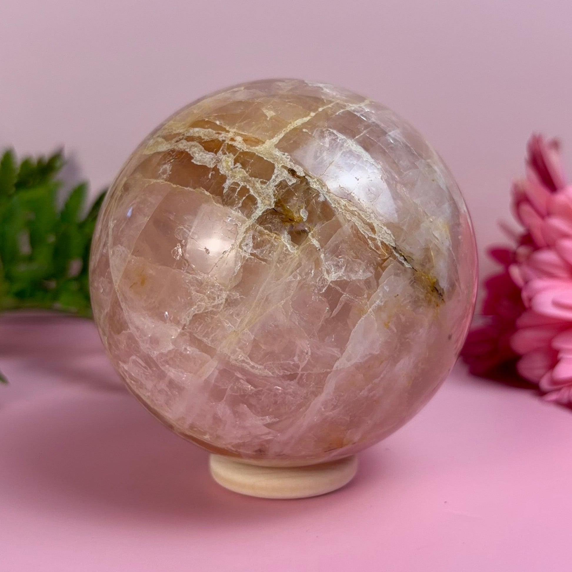 Golden Healer Rose Quartz Sphere | E