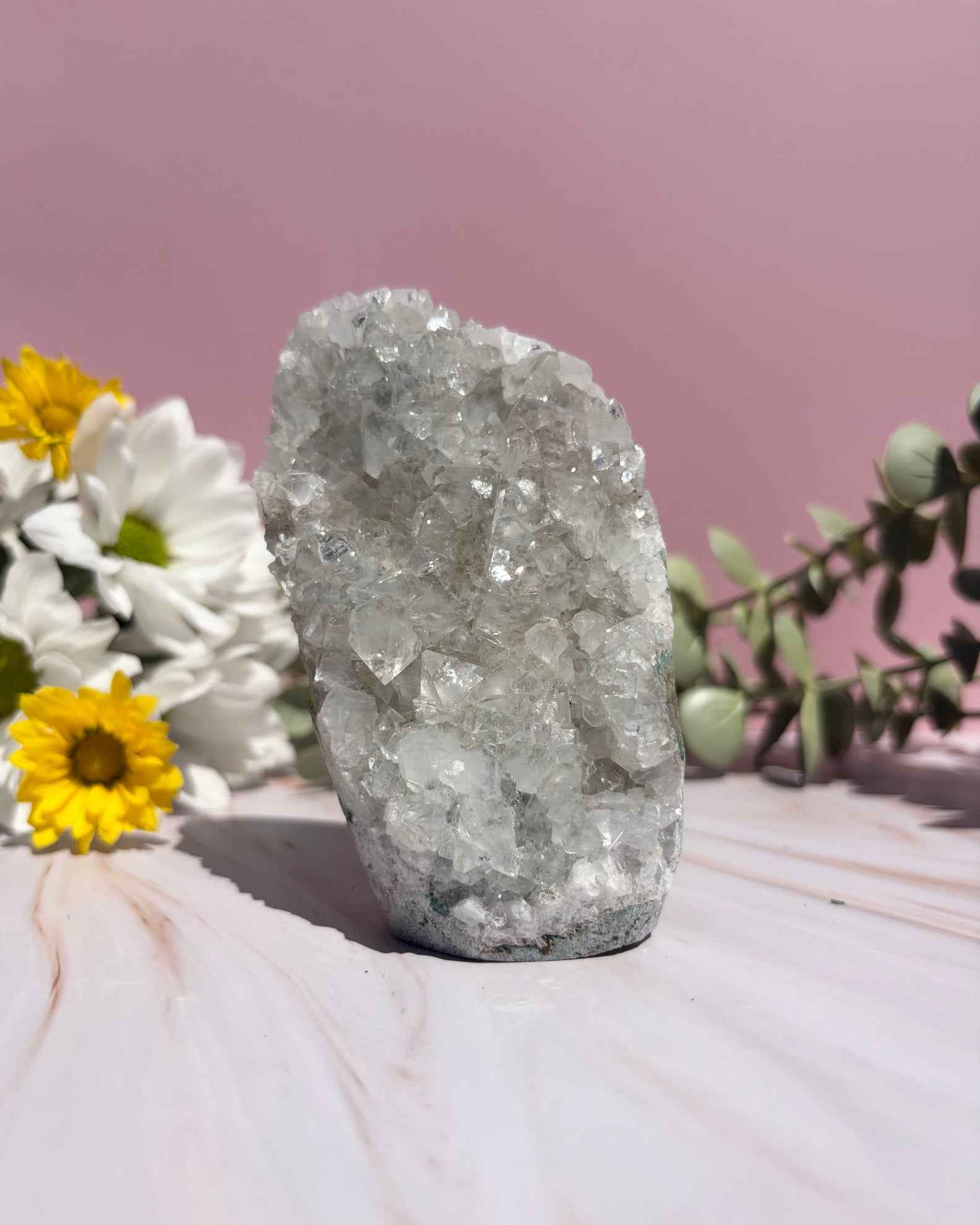 Sparkling Diamond Apophyllite Clusters