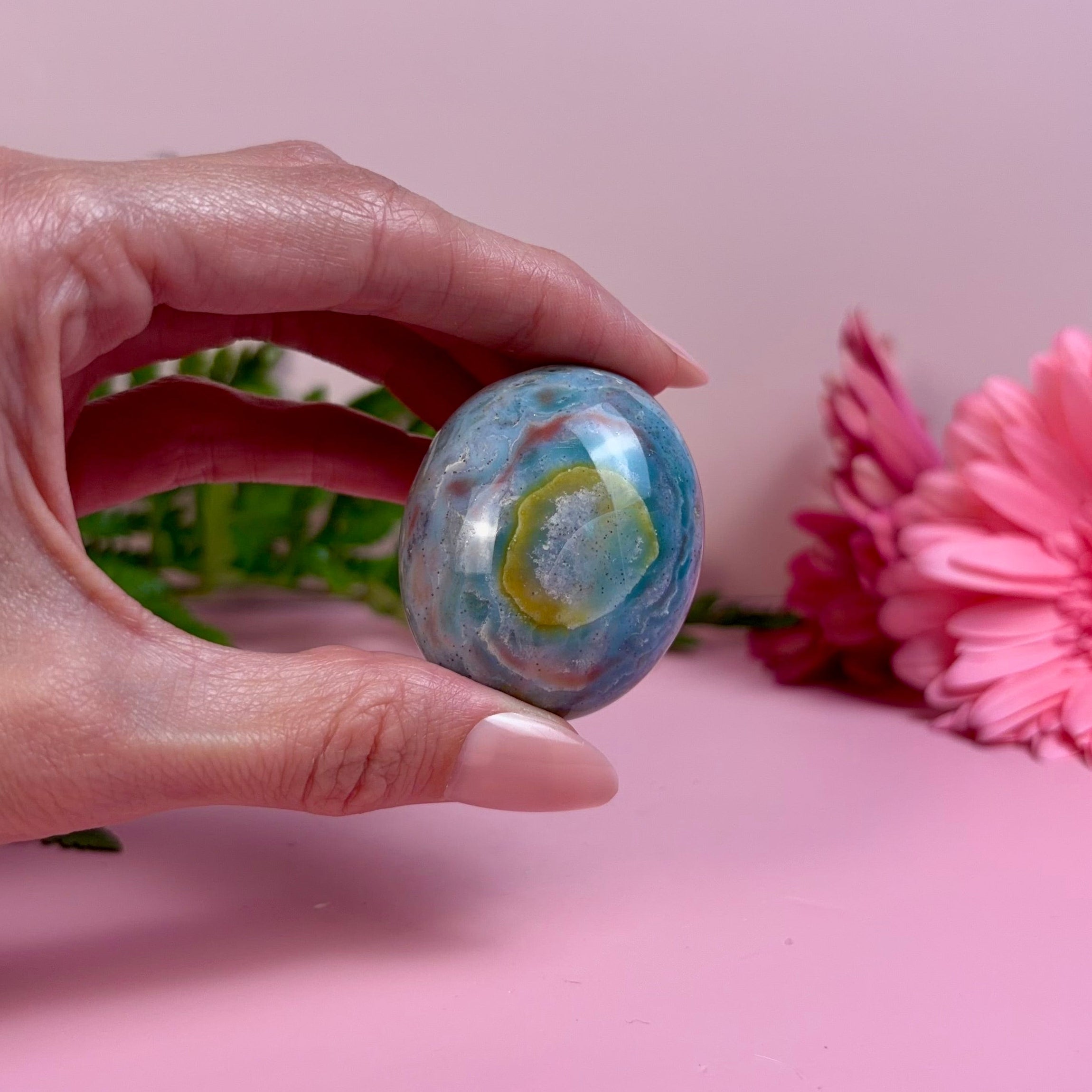 Sea Jasper Palm Stone | B