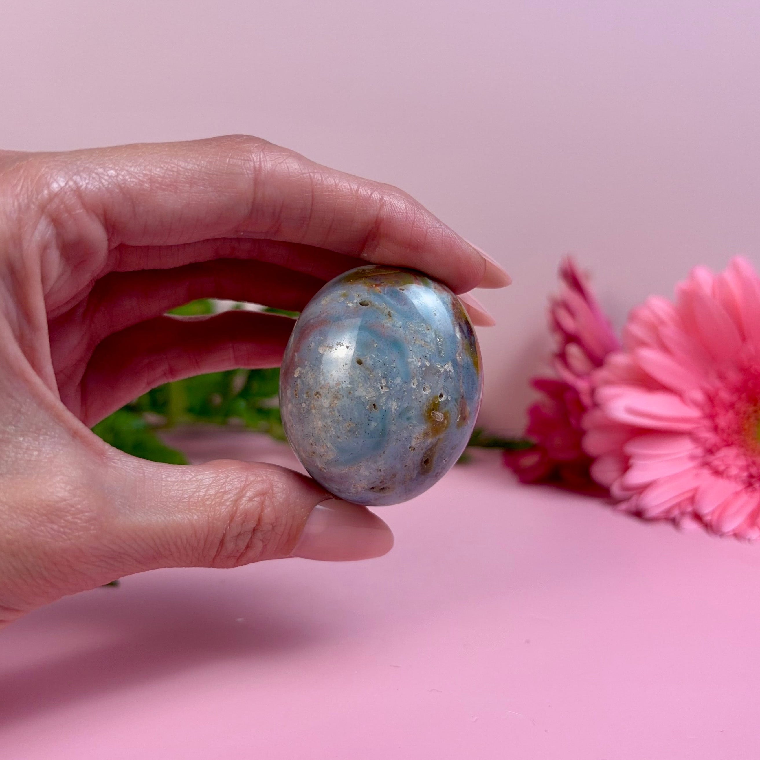 Sea Jasper Palm Stone | B