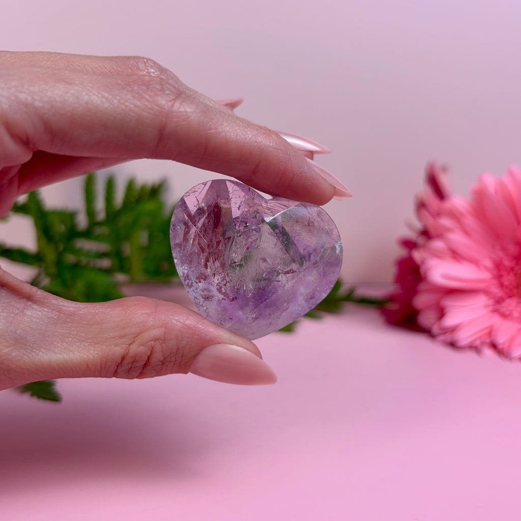 Faceted Bahia Amethyst Heart | A