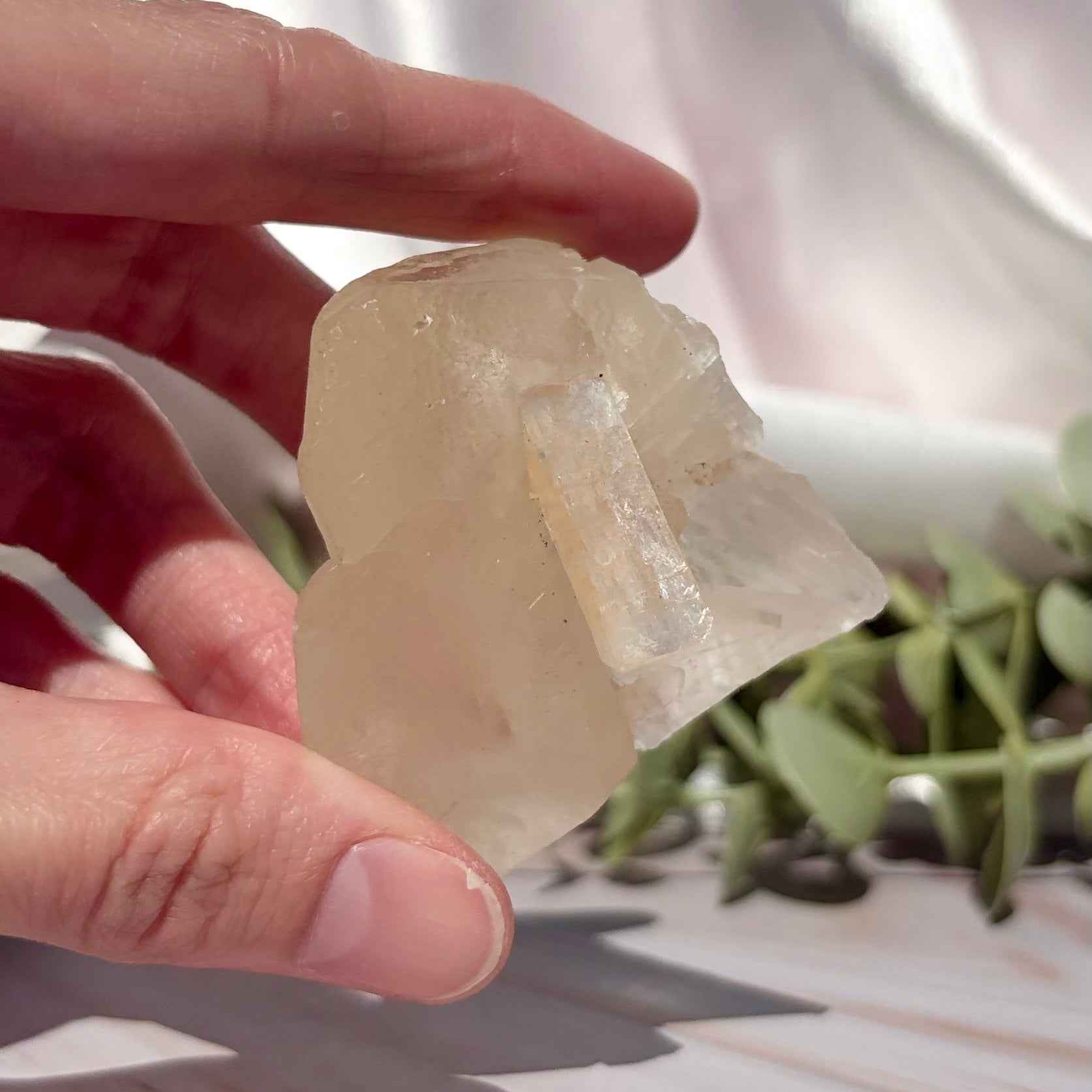 Stilbite on Calcite