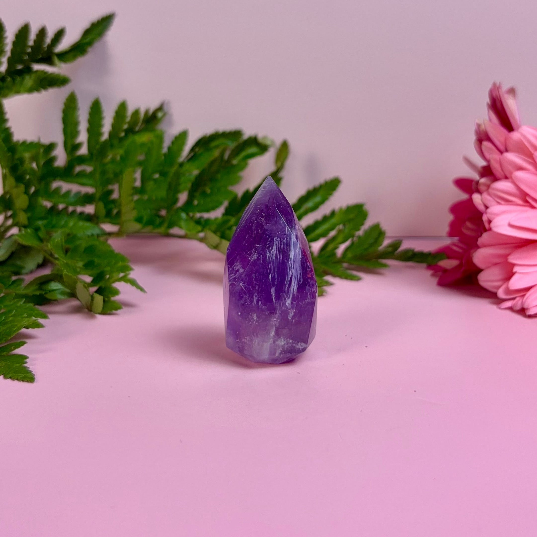Amethyst Faceted Flame