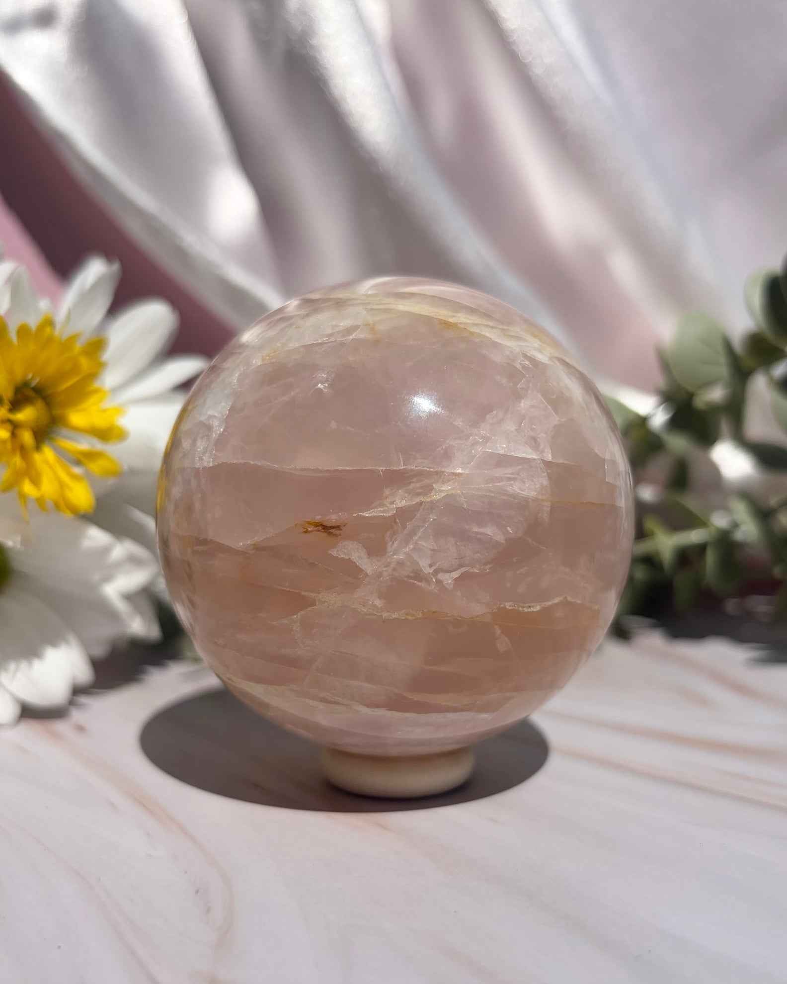 Golden Healer Rose Quartz Spheres