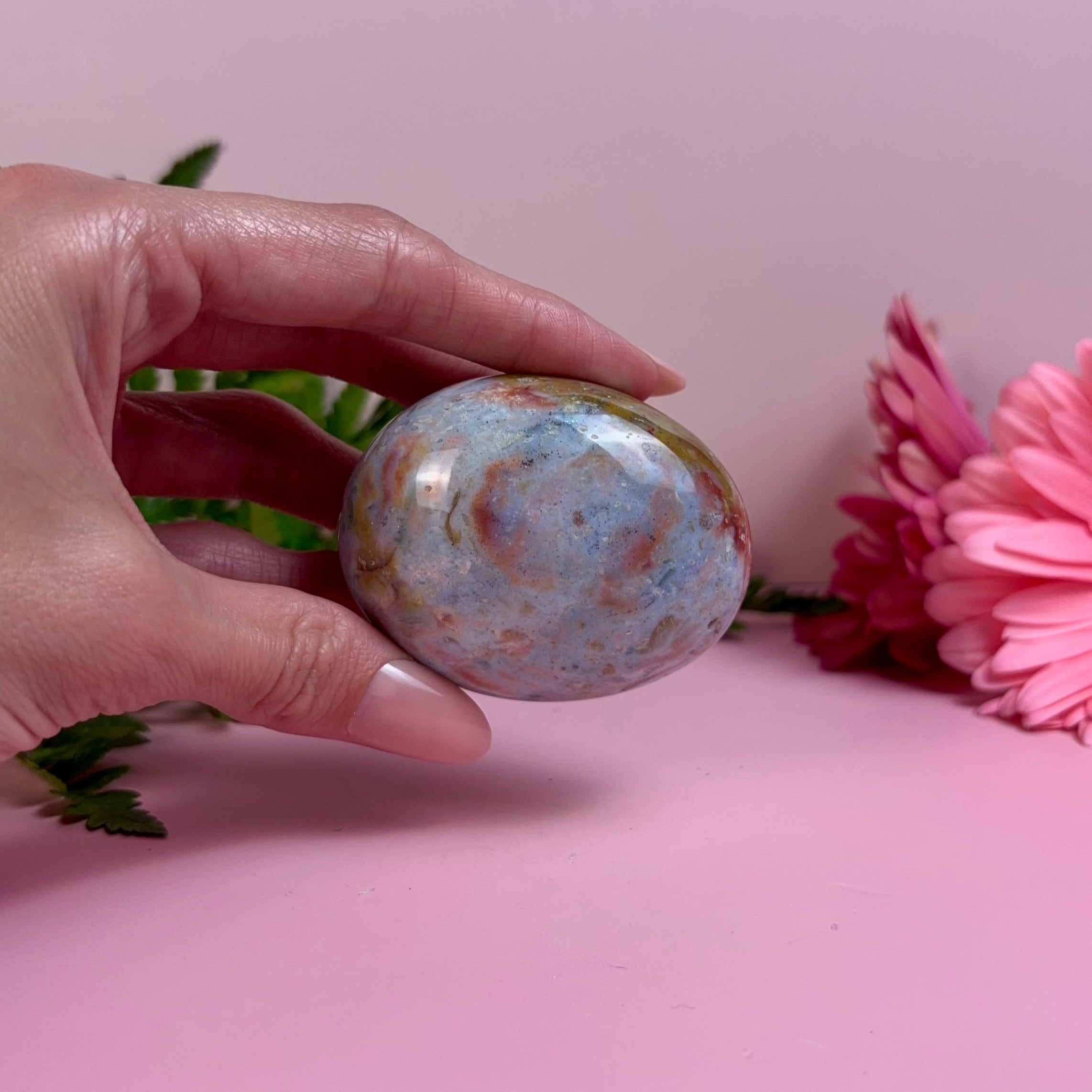 Sea Jasper Palm Stone | M