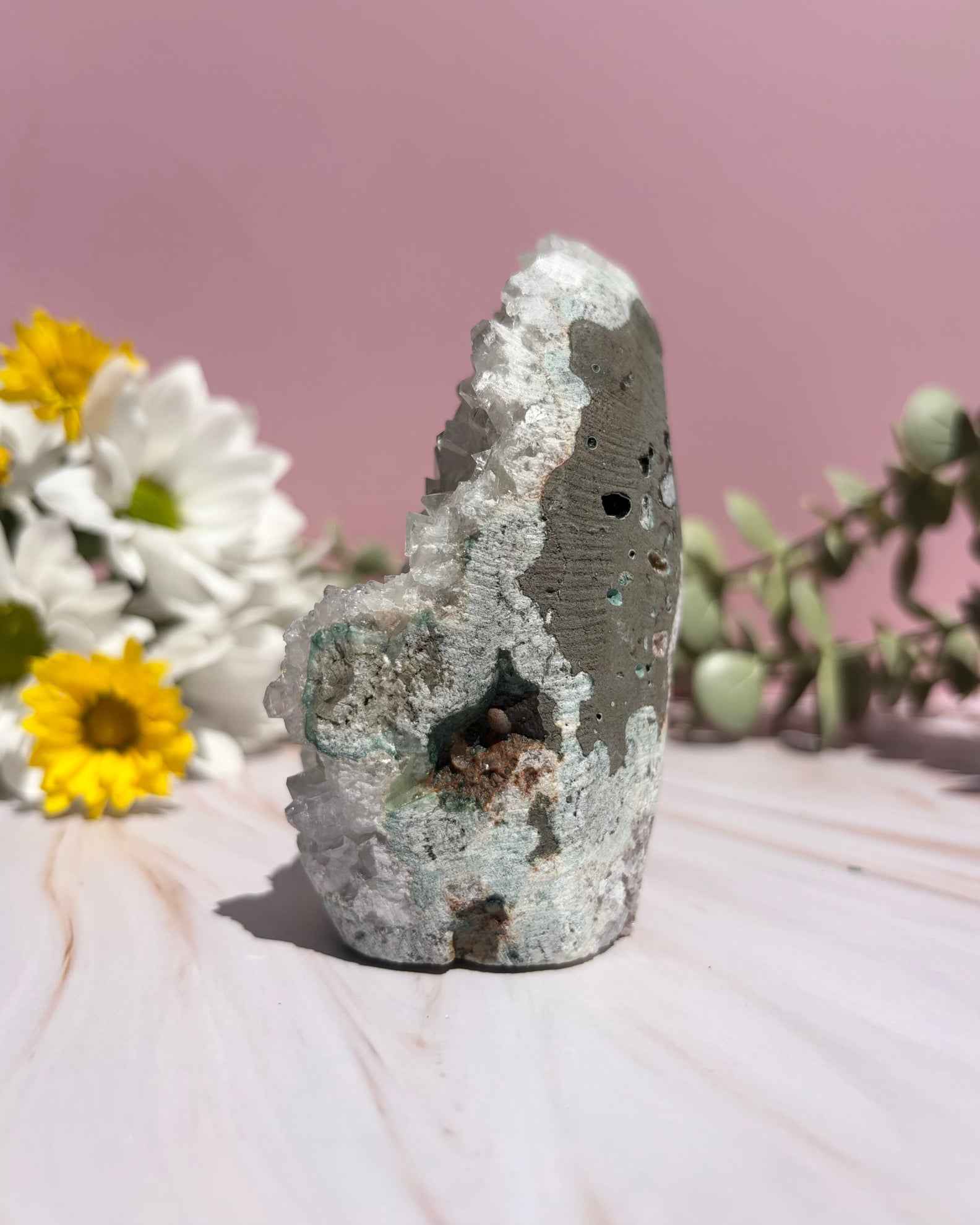 Sparkling Diamond Apophyllite Clusters