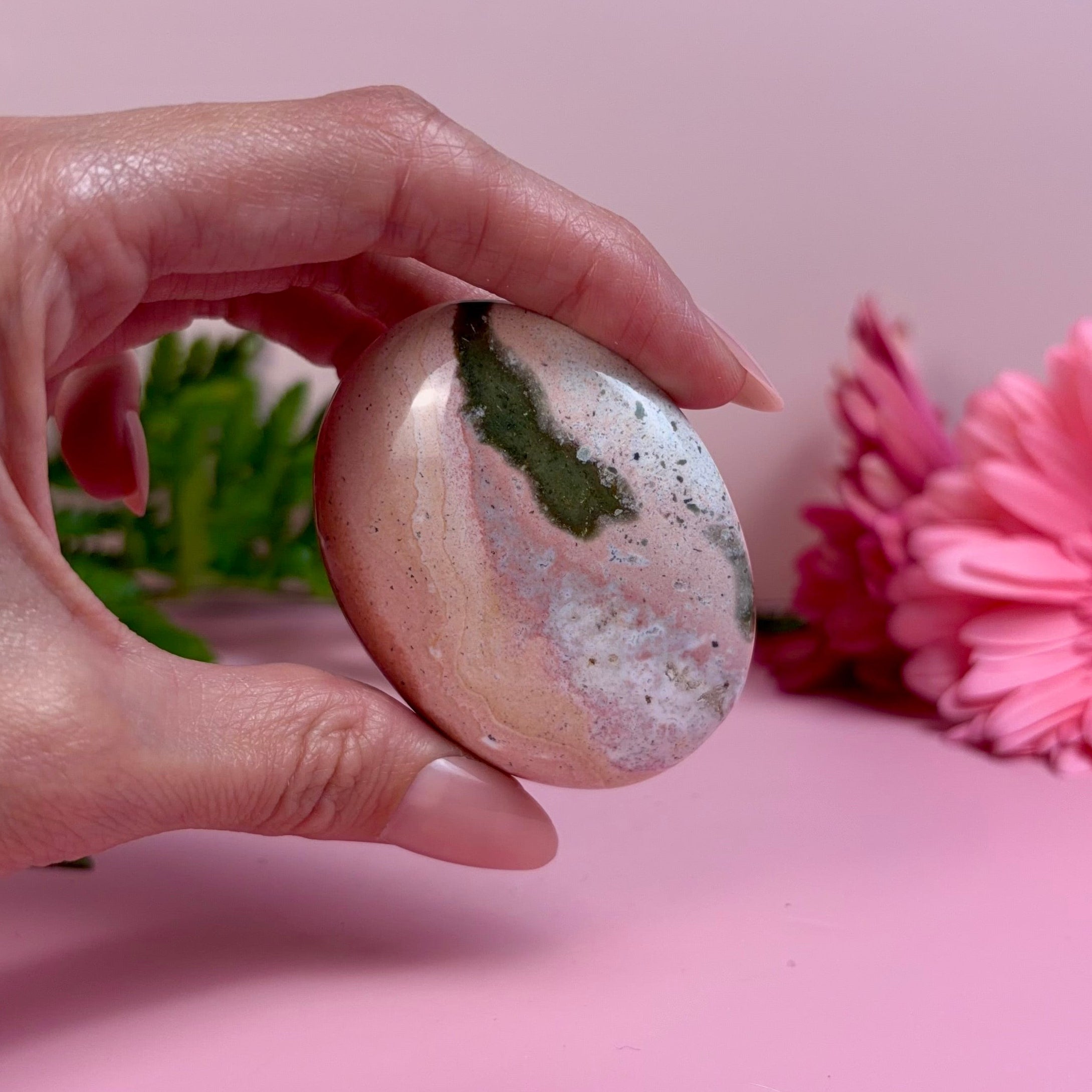 Sea Jasper Palm Stone | O