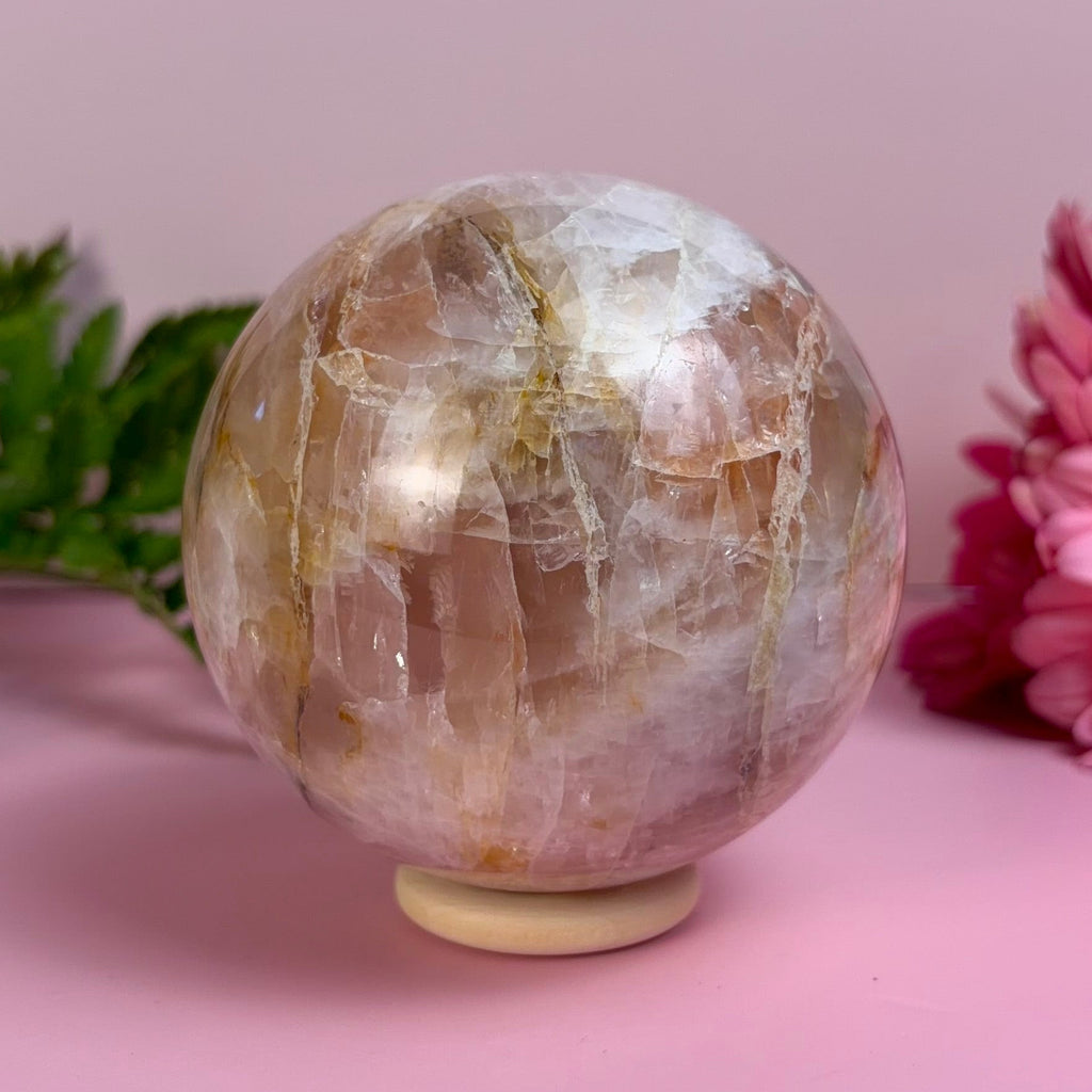 Golden Healer Rose Quartz Sphere | D