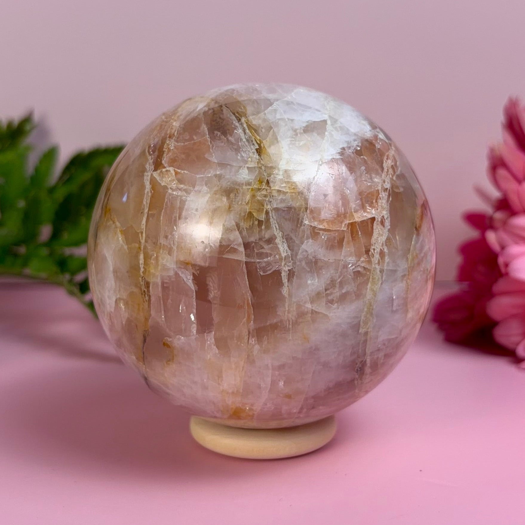 Golden Healer Rose Quartz Sphere | D