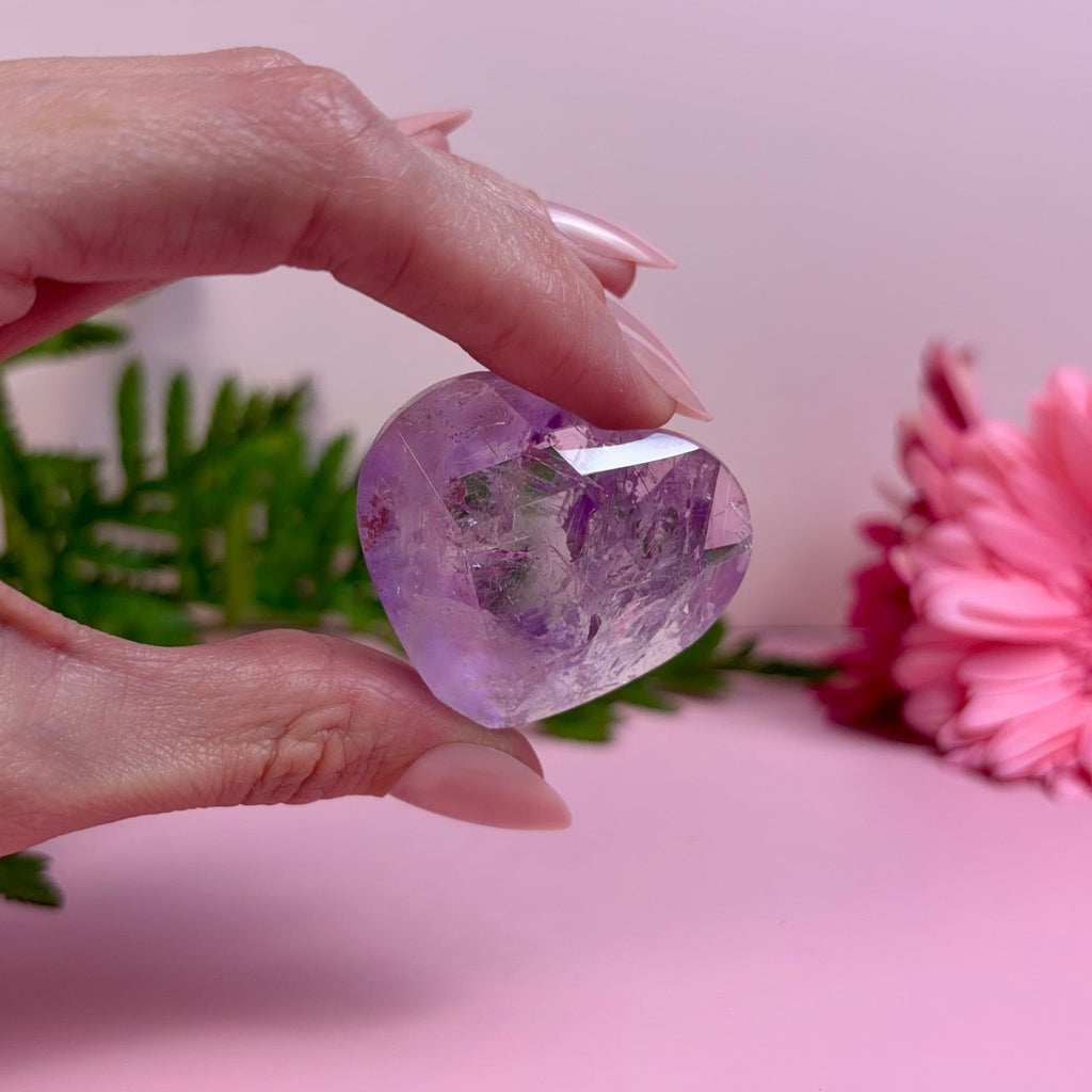 Faceted Bahia Amethyst Heart | A