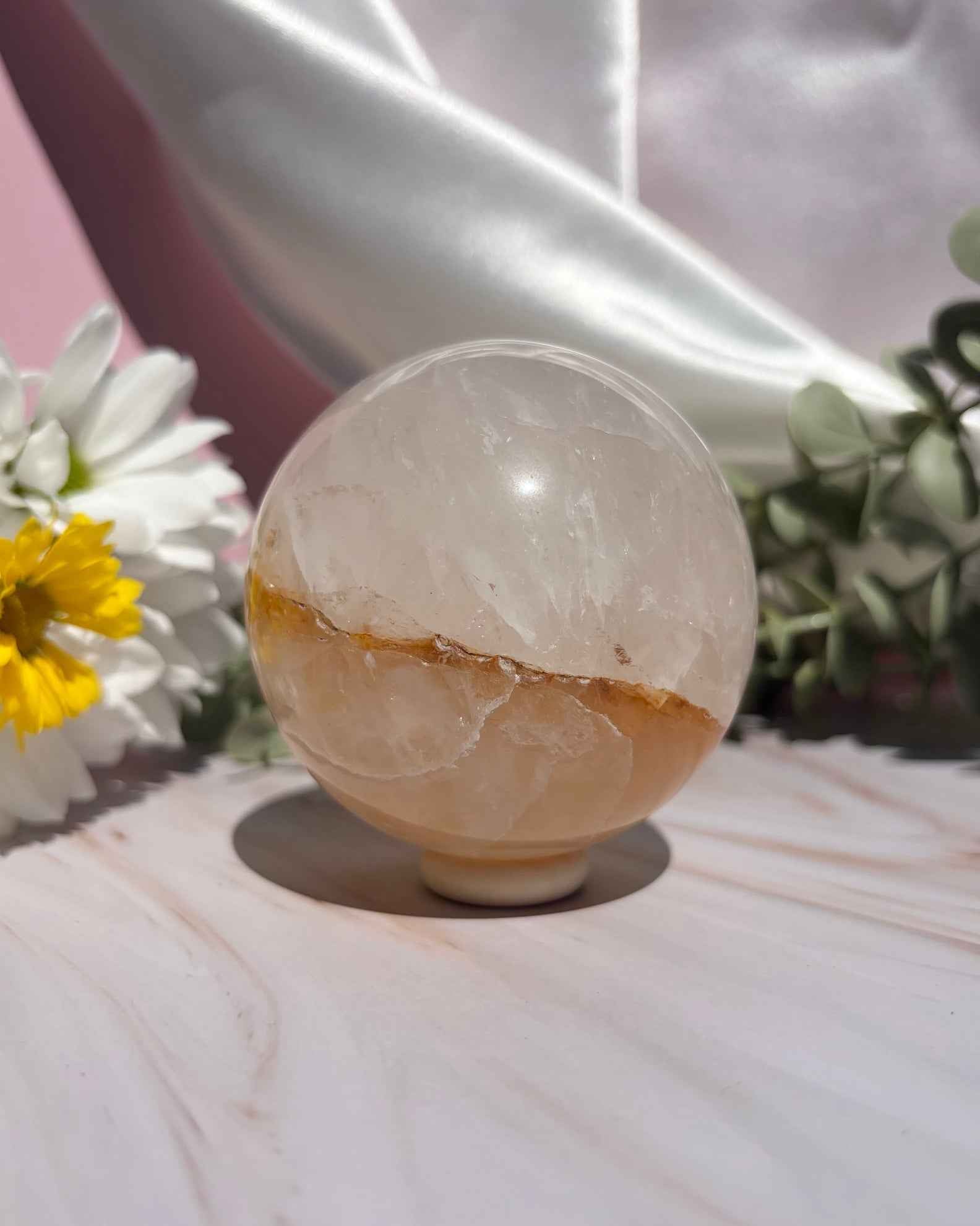 Golden Healer Rose Quartz Spheres