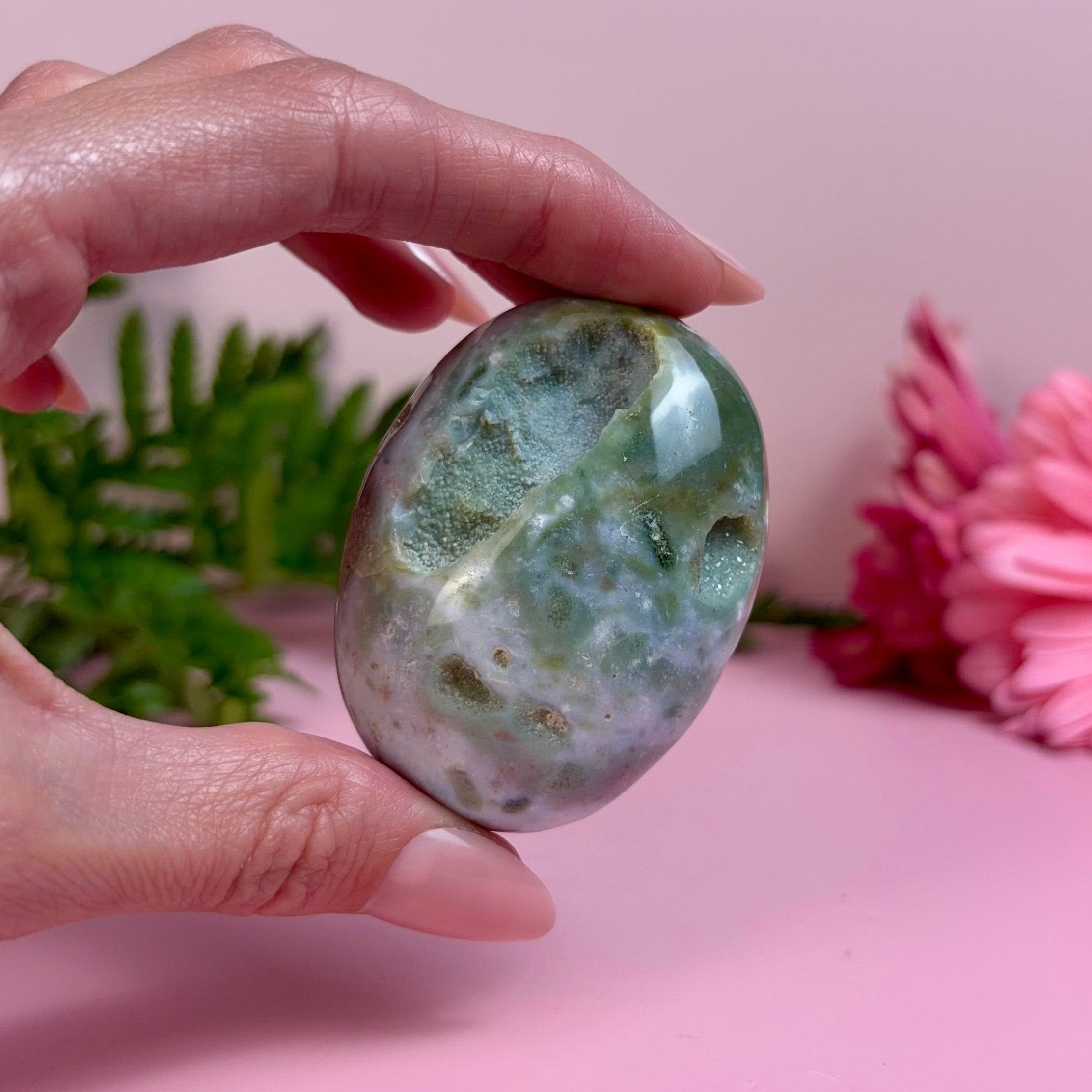 Sea Jasper Palm Stone | J