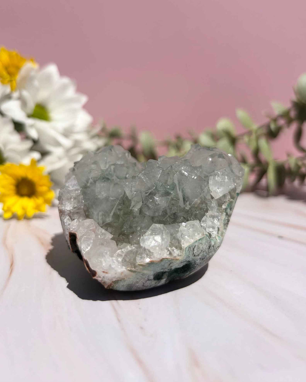 Sparkling Diamond Apophyllite Clusters