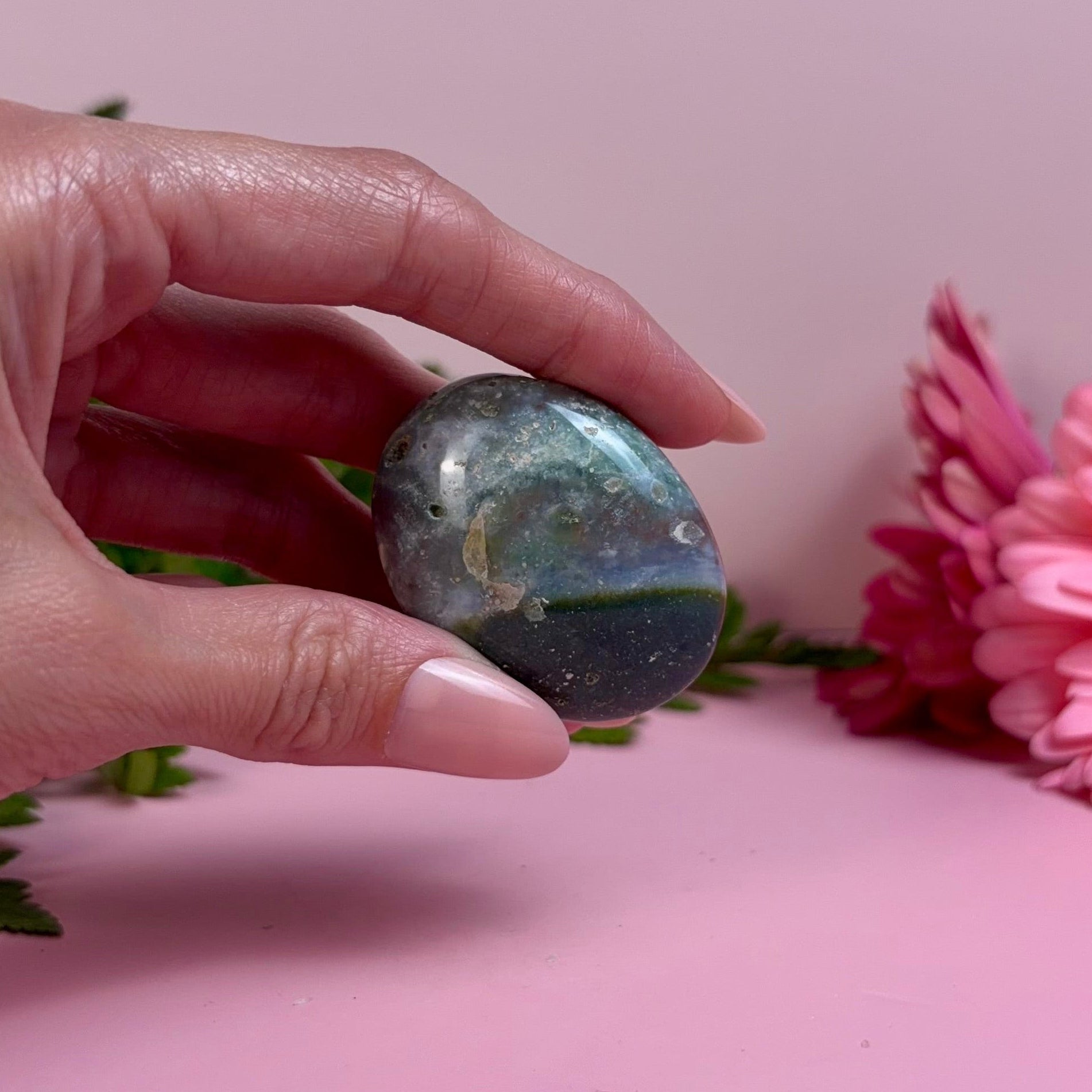 Sea Jasper Palm Stone | A
