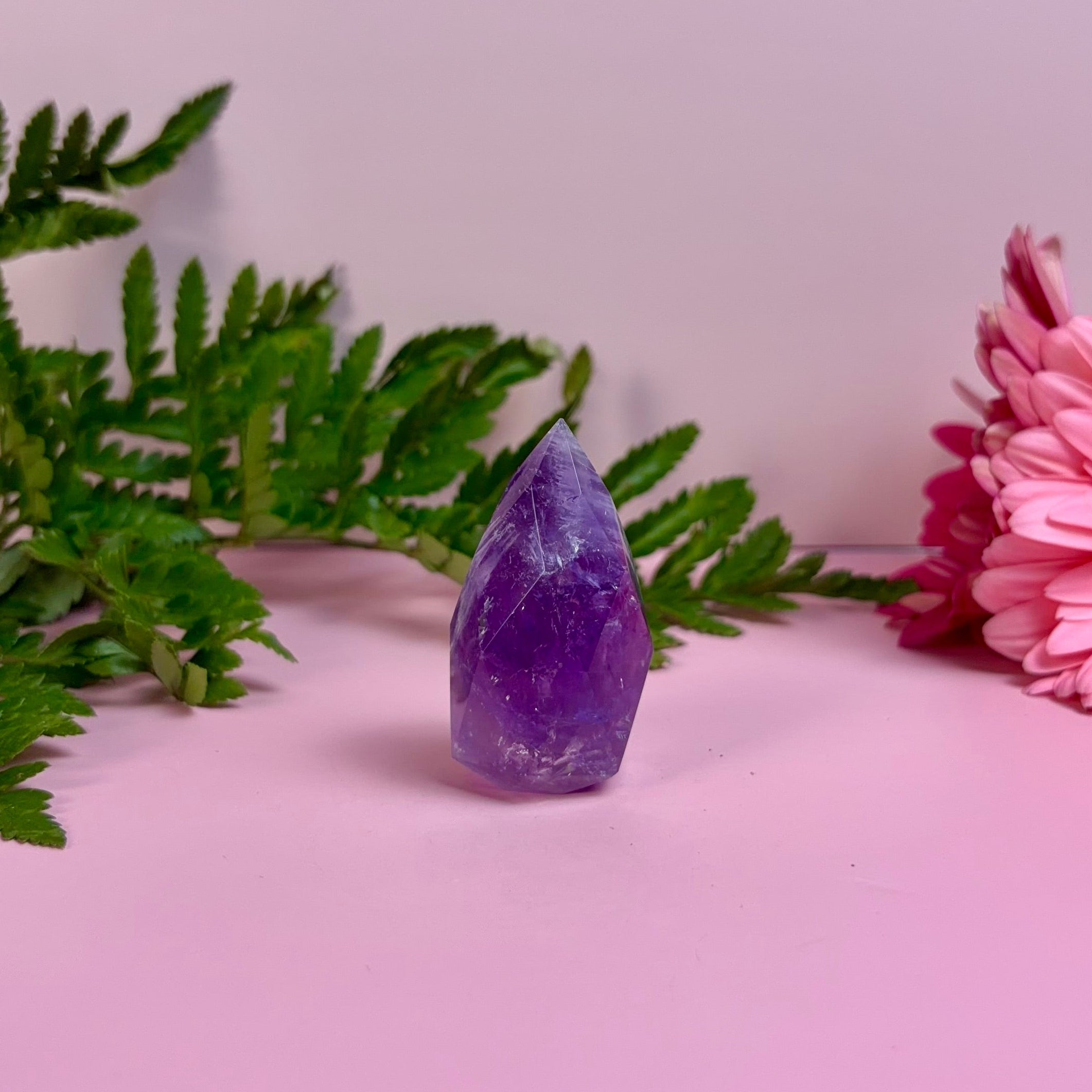 Amethyst Faceted Flame