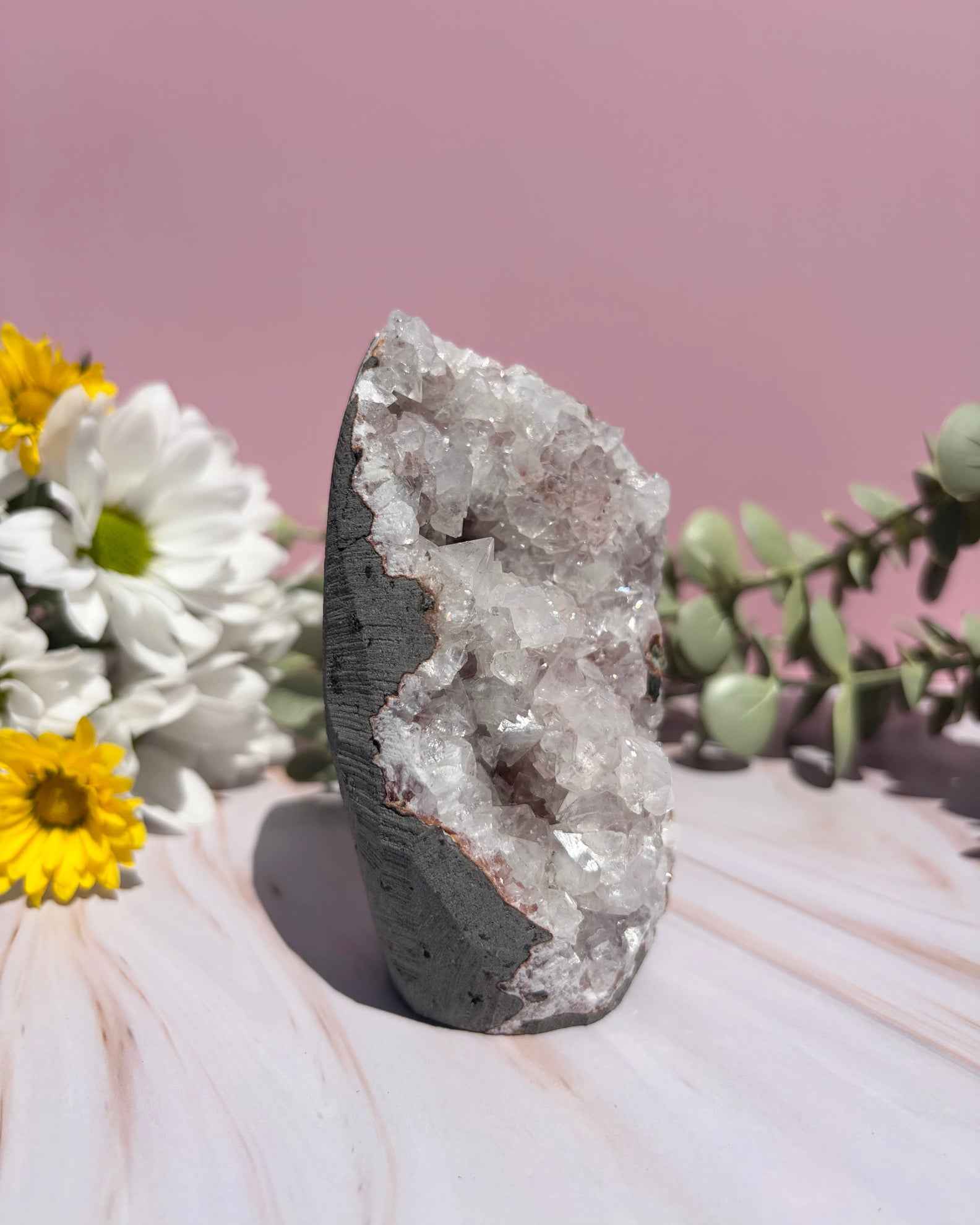 Apophyllite on Chalcedony Caves