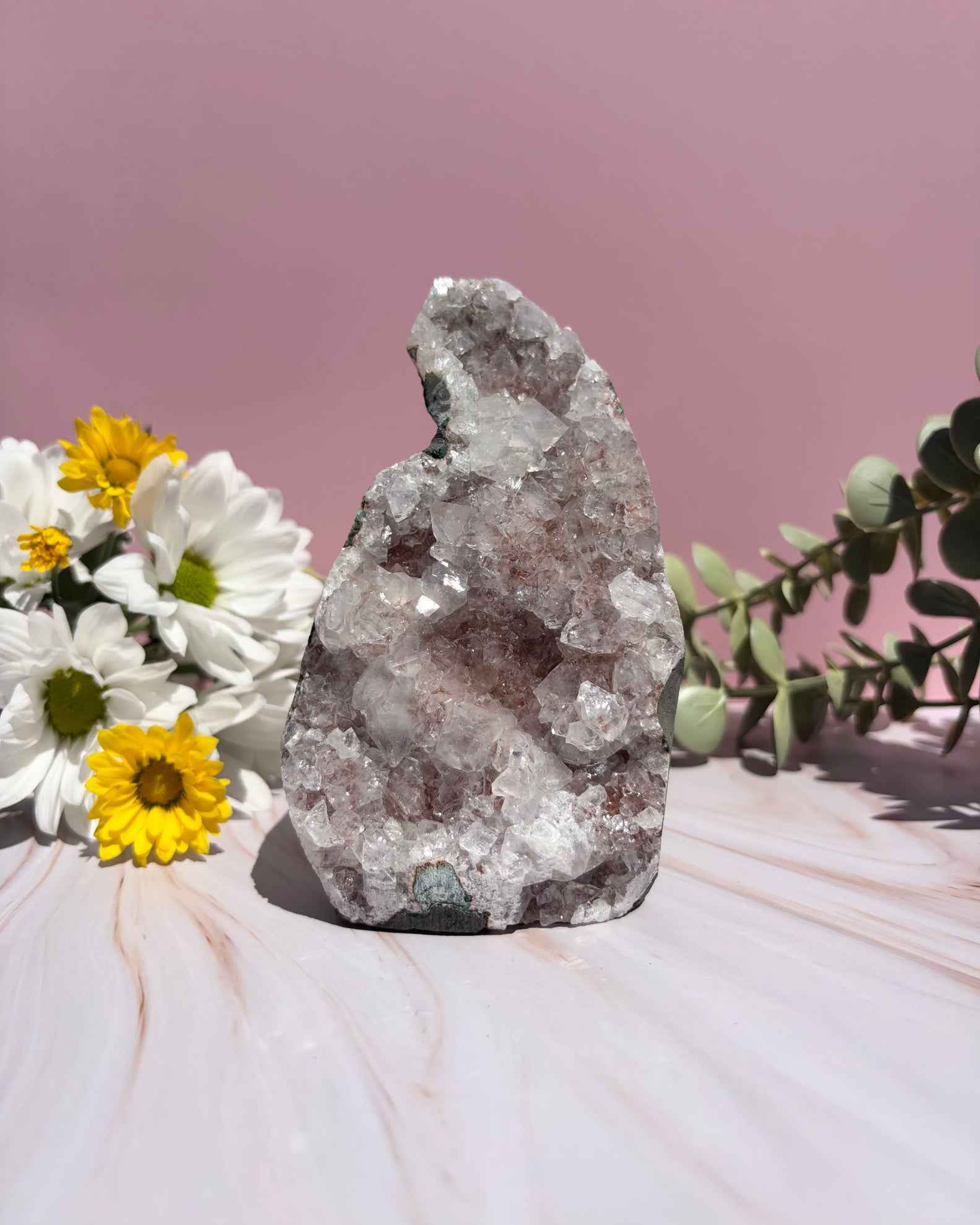 Apophyllite on Chalcedony Caves